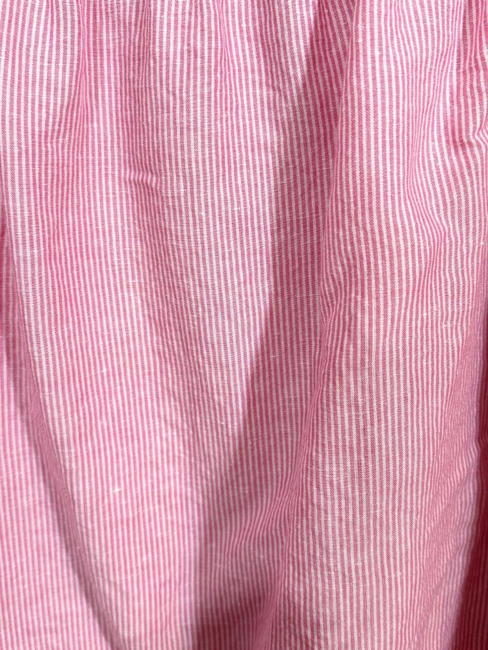 Talbots Linen Blend Peasant Top XL Pink Stripe Off Shoulder Coastal Beach - Picture 8 of 9